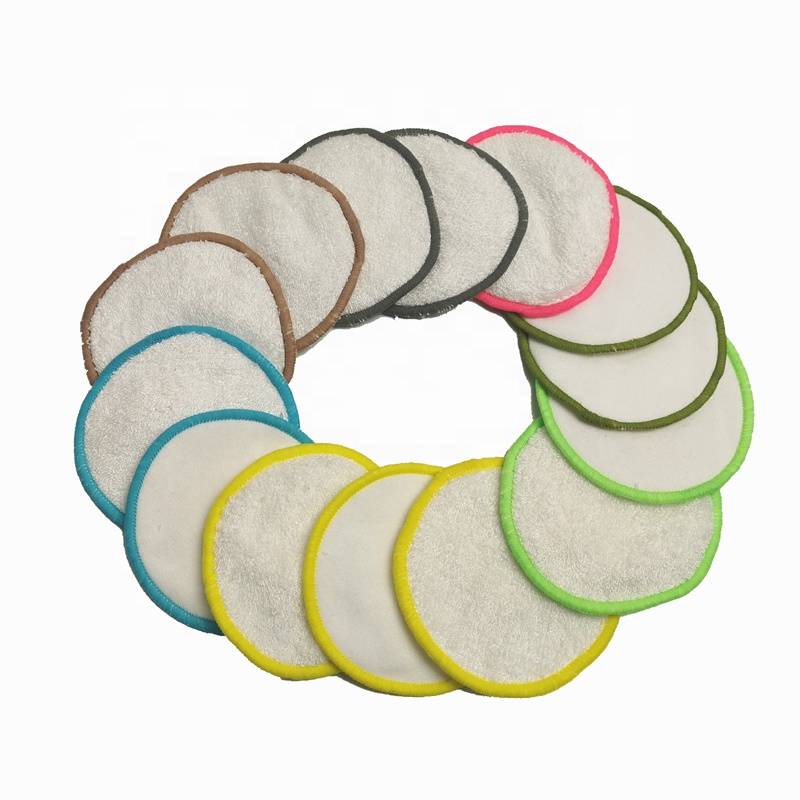 16 Packs Bamboo Cotton Makeup Remover Pads Reusable Rounds Cleansing Cloth Wipes